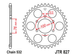 JT JTR827.48 Zadní kolečko (rozeta), 48 zubů, 532 SUZUKI GSXR 1100W 89-92