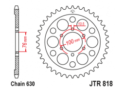 JT JTR818.42 Zadní kolečko (rozeta), 42 zubů, 630 SUZUKI GS 1000/1100, GSX 1100E