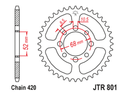 JT JTR801.28 Zadní kolečko (rozeta), 28 zubů, 420