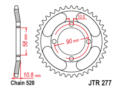 JT JTR277.48 Zadní kolečko (rozeta), 48 zubů, 520