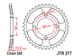 JT JTR277.41 Zadní kolečko (rozeta), 41 zubů, 520