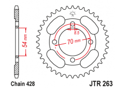 JT JTR263.45 Zadní kolečko (rozeta), 45 zubů, 428
