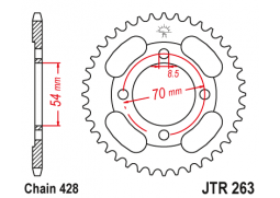 JT JTR263.40 Zadní kolečko (rozeta), 40 zubů, 428