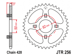 JT JTR256.46 Zadní kolečko (rozeta), 46 zubů, 420