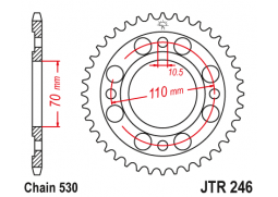 JT JTR246.35 Zadní kolečko (rozeta), 35 zubů, 530