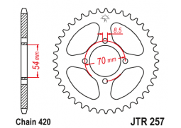 JT JTR257.40 Zadní kolečko (rozeta), 40 zubů, 420