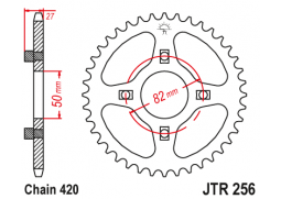 JT JTR256.40 Zadní kolečko (rozeta), 40 zubů, 420
