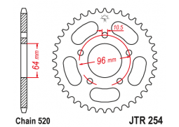 JT JTR254.43 Zadní kolečko (rozeta), 43 zubů, 520