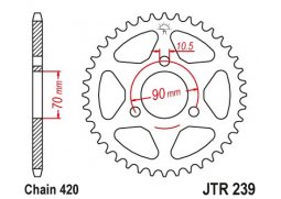 JT JTR239.47 Zadní kolečko (rozeta), 47 zubů, 420 HONDA MTX 80R 83-86 (+5), MBX 50