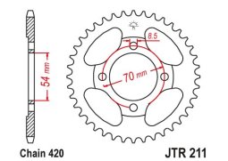 JT JTR211.41 Zadní kolečko (rozeta), 41 zubů, 420