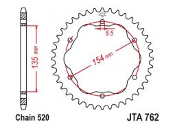 JT JTA762.40 Zadní kolečko (rozeta), 40 zubů, 520