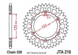 JT JTA210.52 Zadní kolečko (rozeta), 52 zubů, 520