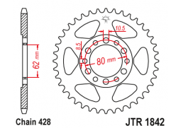 JT JTR1842.50 Zadní kolečko (rozeta), 50 zubů, 428