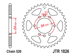 JT JTR1826.44 Zadní kolečko (rozeta), 44 zubů, 520