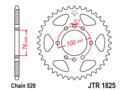 JT JTR1825.48 Zadní kolečko (rozeta), 48 zubů, 520