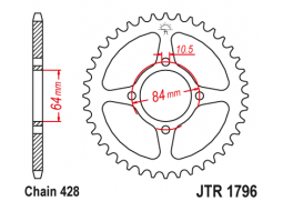 JT JTR1796.51 Zadní kolečko (rozeta), 51 zubů, 428