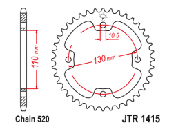 JT JTR1415.42 Zadní kolečko (rozeta), 42 zubů, 520