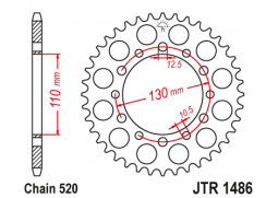 JT JTR1486.41 Zadní kolečko (rozeta), 41 zubů, 520