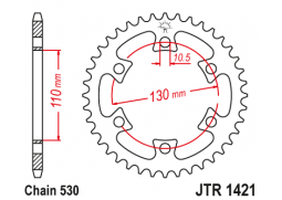 JT JTR1421.40 Zadní kolečko (rozeta), 40 zubů, 530
