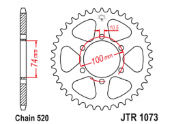 JT JTR1073.46 Zadní kolečko (rozeta), 46 zubů, 520