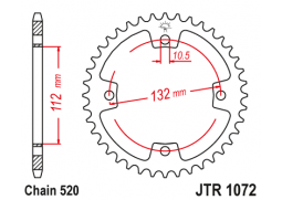 JT JTR1072.38 Zadní kolečko (rozeta), 38 zubů, 520