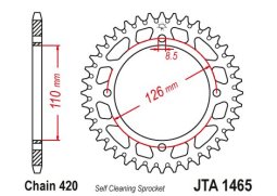 JT JTA1465.46 Zadní kolečko (rozeta), 46 zubů, 420