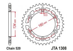 JT JTA1308.48 Zadní kolečko (rozeta), 48 zubů, 520