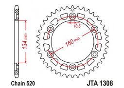 JT JTA1308.42 Zadní kolečko (rozeta), 42 zubů, 520