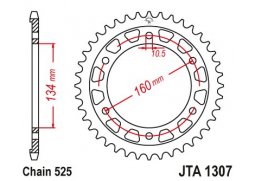 JT JTA1307.44 Zadní kolečko (rozeta), 44 zubů, 525