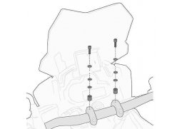 Kappa 01SKITK montážní kit pro upevnění KS900A Smart Bar hrazdy BMW F 800 GS rok 08-17