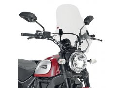 Kappa 7407AK přední plexi, čiré 48 x 43,5 cm (VxŠ) DUCATI Scrambler 400 (16-19), DUCATI Scrambler Icon 800 (15-19) DUCATI Scrambler 400 rok 16-20