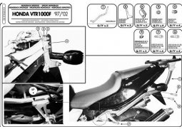 Kappa K2510 nosič zadního kufru pro MONOKEY nebo MONOLOCK kufry pro HONDA VTR 1000 F (97-04) HONDA VTR 1000 FV FIRESTORM rok 97-04