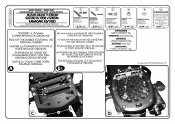 Kappa K528M Nosič zadního kufru pro kufry MONOLOCK KAWASAKI KLV 1000 (04-09), SUZUKI DL 1000 V Strom (02-11), SUZUKI DL 650 V Strom (04-11) SUZUKI DL 1000 V STROM rok 02-11