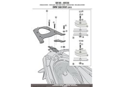 Kappa KR5105 nosič zadního kufru pro MONOKEY kufry pro BMW C 600 Sport (12-15) BMW C 600 SPORT rok 12-15