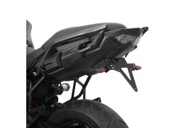 Držák SPZ KAWASAKI 650 Versys 15-18, nastavitelný, černý, s držákem odrazky