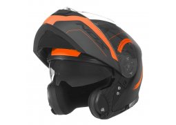 NOX N965 Peak černá oranžová výklopná přilba na motorku