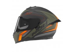 NOX N302S Quest zelená oranžová integrální přilba na motorku