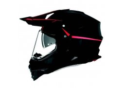 NOX Cross N312 Crow červená enduro přilba na motorku