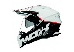 NOX Cross N312 Crow bílá enduro přilba na motorku