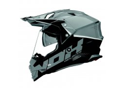 NOX Cross N312 Crow šedá enduro přilba na motorku
