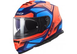 LS2 FF800 STORM FASTER FLUO ORANGE BLUE žlutá oranžová modrá integrální helma