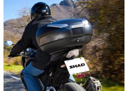 Shad Vrchní kufr na motorku SH48 Tmavě šedý with backrest, carbon cover and PREMIUN SMART lock