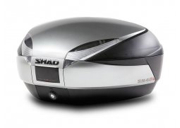 Shad Vrchní kufr na motorku SH48 Nový titan with backrest, carbon cover and PREMIUN SMART lock