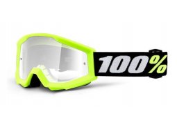 MX brýle 100% Strata MINI dětské žlutá, čiré plexi