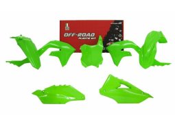 RACETECH kompletní plasty KAWASAKI KXF 450 19, barva zelená fluo (tabulka) (KA227AFLU)