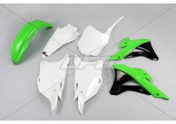 UFO kompletní plasty KAWASAKI KX 85 14-17, barva OEM (zelená/bílá/černá) KAWASAKI KX 85 rok 14-17