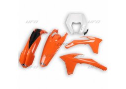 UFO kompletní plasty KTM EXC/EXCF 12-13, barva OEM (bílá oranžová) KTM EXC 200 rok 12-13