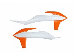 UFO kryt chladiče KTM SX/SXF 19-20, barva OEM (bílá oranžová)