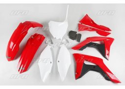 UFO kompletní plasty HONDA CRF 250R 18-20, CRF 450R 17-20 s krytem vzduchového filtru, barva OEM (bílá / červená) HONDA CRF250R rok 18-20