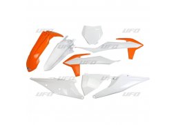 UFO kompletní plasty KTM SX/SXF 19-20, barva OEM (bílá oranžová) KTM SX 200 rok 19-20